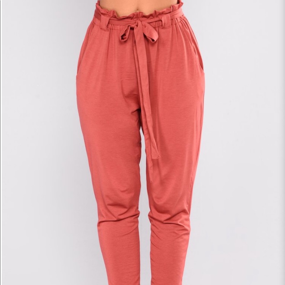 Fashion Nova. Tie waist pants.